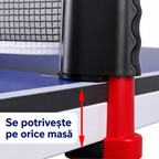 Kit Masă Tenis la tine acasă! 2 palete, fileu adjustabil, 6 mingi + cutie si săculeț!